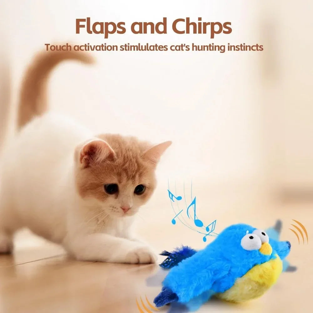 Interactive Catnip Flapping Bird Toy