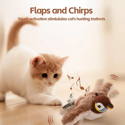 Interactive Catnip Flapping Bird Toy