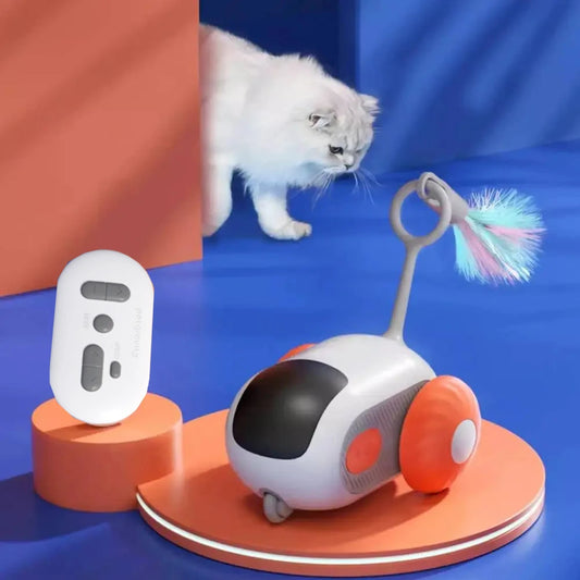 Smart Remote-Controlled Moving Toy Car for Cats & Dogs